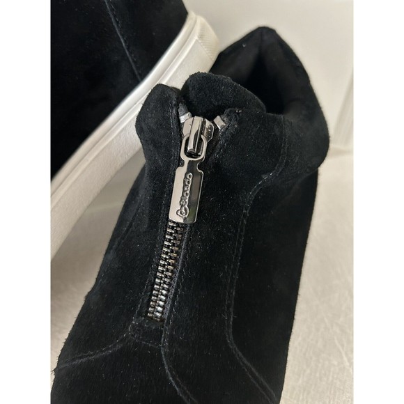 BLONDO Women's Glenda Platform Sneaker Bootie Waterproof Black Suede Size 8.5 - Picture 2 of 9